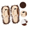 COLLBATH 1 Pair Practical Detachable Mop Slippers Chenille Floor Cleaning