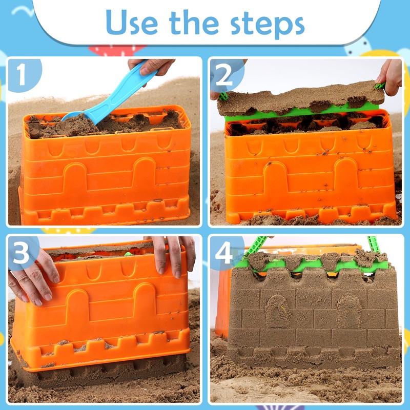 Liberty Imports Beach Builder Create-A-Sand Castle Building Kit for Kids