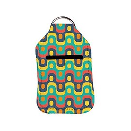 Promed Supplies Multipurpose 60ml Bottle Keychain Holder Retro Wave Pattern