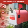 Mailbox Flag Replacement Kit, Self Adhesive Red Mail Flag No