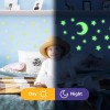 Pegatinas Luminosas De Luna Y Estrellas Pegatinas Para Pared Verde