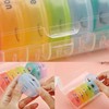 VIGOR PATH 7-Day Pill Organizer with Two Compartments Per Day,