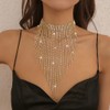 Crystal Choker Necklace for Women Gold Statement Necklace Chain Necklace