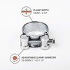 SKIR'CO (Pack of 2) Reinforced Hose Clips 26-28mm Galvanised Steel