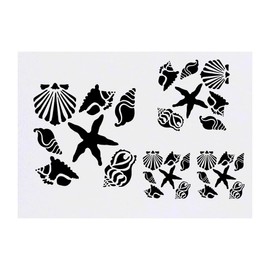 Azeeda 4 x 'Muscheln & Seesterne' Temporäre Tattoos - Wasserfest, Hautfreundlich & Ungiftig · Transfers in Verschiedenen Größen (TO00075886)