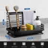 FOXWHALE Sink Organiser, Sink Organiser Sponge Holder with Drain Pan,
