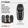 2-Pack Click&Fit Silicone Key Fob Covers for 2013-2017 Ford F-150