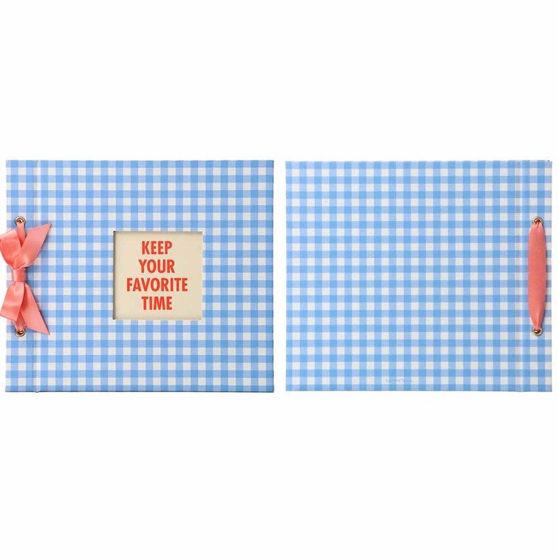 Scrap Mount Album Gingham Check Decora Blue DCP-SCAL01-BL