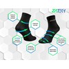 ZaTech Plantar Fasciitis Sock, Compression Socks (Black, X-Large)