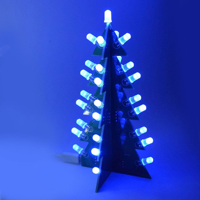 DIY Christmas Tree LED Electronic Printed Circuit Board Ornament for