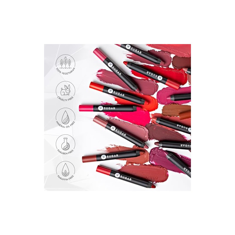SUGAR Cosmetics Labiales Matte As Hell Para Mujer. Duran Hasta