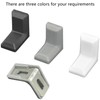 40 PCS L Shape Right Angle Corner Brackets,Shelf Bracket,Plastic Ourside