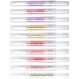 Lápiz Hidratante para Cutículas de Uñas 10 Piezas Aceite Nutritivo Mineral Oil y Beeswax, Pp Varios Estilos, para Manicure Store y Uso de Manicure Estilo Aleatorio