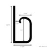 Electriduct Large J Channel Cable Raceway Self Adhesive Desk Cord