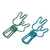 100 Pcs Cute Binder Clips Multipurpose Cartoon Rabbit Shape Blue