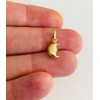 Alex and Elsa 14K Real Gold 3D Half Moon Pendant,