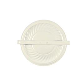 LKQI 3F-72 Fireplace Stove Pipe Flue Hole Cover Stopper UP to 9 5/8" 4" to 10" Adjustable Flue Stop,Adjustable bar Backside,Painted Galvanized Steel