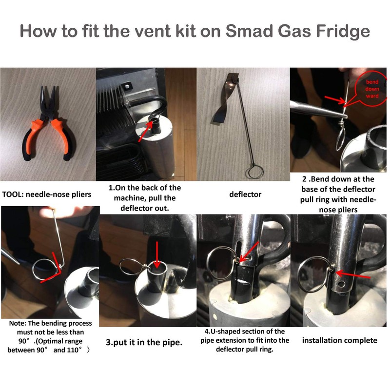 Smad Gas Flue Vent Kit Refrigerator Accessories for Caravan Motorhome