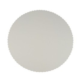 PAPSTAR 10 Untertöten, Pappe, pur, rund, Ø 30 cm, weiß mit Wellenschliff, 81195