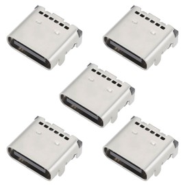 OTOTEC 5pcs Type C Charging Port Connector Socket 24Pins Dock Socket Jack Part Replacement for Electronics Power Port Replacement DIY Projects