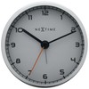NeXtime alarm clock, "COMPANY ALARM" very silent, white / metallic,