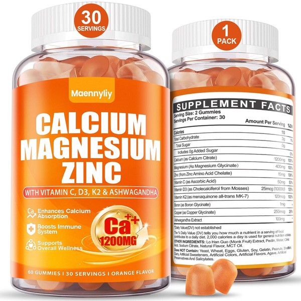 Calcium 1200 mg with Vitamin D3 Gummies for Adults -