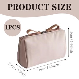 DmDoyy Tragbare Kosmetiktasche Damen, Cosmetic Organizer Kulturtasche mit Reißverschluss, Kosmetik Lagerung für Reise Schlafzimmer, Bad und andere Anlässe (Khaki)