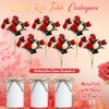 Domensi 3 Sets Valentine's Day Centerpiece for Table Artificial Rose