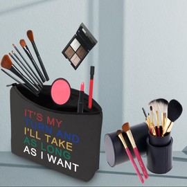 PWHAOO Board Game Makeup Bag It’s My Turn And I'll Take As Long As I Want Cosmetic Bag Boardgamer Gift Board Game Lover Gift (As I Want B)