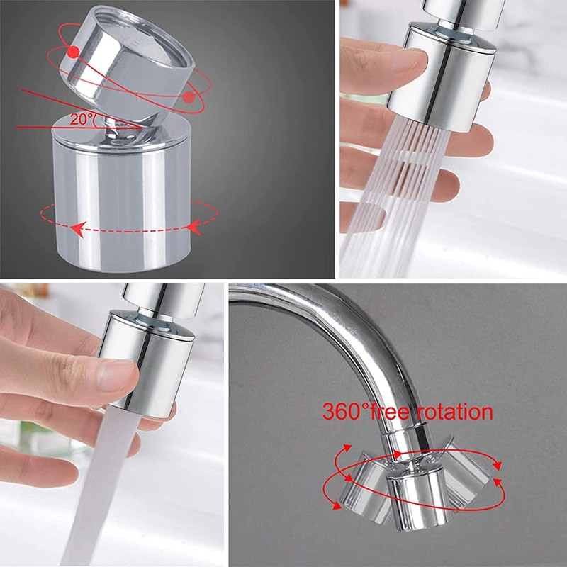 360 Swivel Tap Aerator Universal M24/M22 Water Saving Filter 2