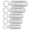 QUBORT Bookbinding Rings, Pack of 50 Books Rings Metal Rings