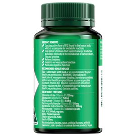 Nature's Own Ultra B 150 Forte Tablets 60 - Vitamin B w/ Activated Vitamin B12 - Supports Energy Production, Cognitive, & Nervous System Function - Relieves Fatigue - Supports Metabolism of Nutrients