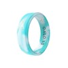 QALO Women's Rubber Silicone Ring, Natural Stone Modern Rubber Wedding