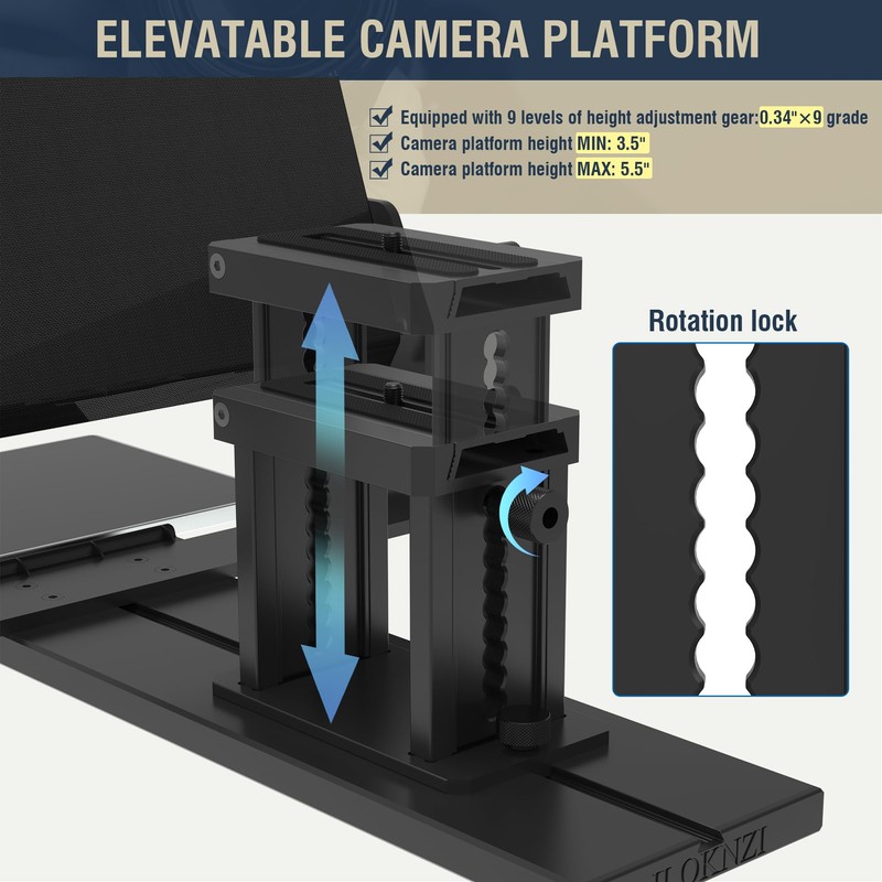 GEIMRSY 13-inch HD Wide-Angle teleprompter, manually Adjustable in Height and
