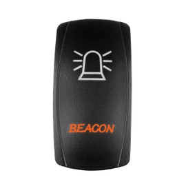 STVMotorsports 5 Pin Automotive Laser Rocker Switch Beacon On/Off LED Light 12V 20A for Signal Warning Strobe (Orange)