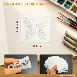 72 Pcs Stencils for Painting, Stencils for Crafts Reusable
