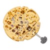 8N24 Watch Movement Golden Alloy Automatic Hollow Out Watch Replacement