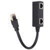 Ethernet Splitter Practical Stable Reliable Durable Black CAT8 Network Cable