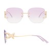 Appassal Oversized Rimless Sunglasses for Women Men Square Butterfly Y2k