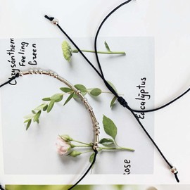 Binami Morse Code Bracelet Adjustable Bracelet Beads on Silk Cord Friendship Inspirational Jewelry Gifts for Her， FC