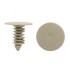100Pcs 9mm Khaki Plastic Door Fender Bumper Push Rivets Clip
