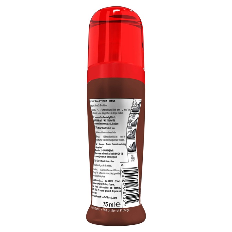 Kiwi Shoe Instant Shine & Protect Brown, 75ml