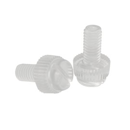 PZRT 5pcs Flagpole Mounting Ring Screws M6 Flag Pole Ring Clip Screw Transparent Plastic Flagpole Fixing Tool