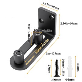 2 PCS Sliding Barn Door Bottom Floor Guide Ball Bearings Adjustable Stay Roller