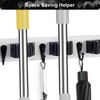 FunCee Broom Holder Wall Mount With 5 Slots & 4