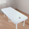 Milageto Massage Table Sheet with Hole Polyester Comfortable Easy to