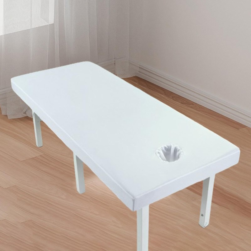 Milageto Massage Table Sheet with Hole Polyester Comfortable Easy to