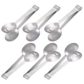 TRHDFW Spoon Shaped Tea Bag Squeezer/Holder Gadget, Round Stainless Steel Teabag Tong Strainer Holder Kitchen Bar