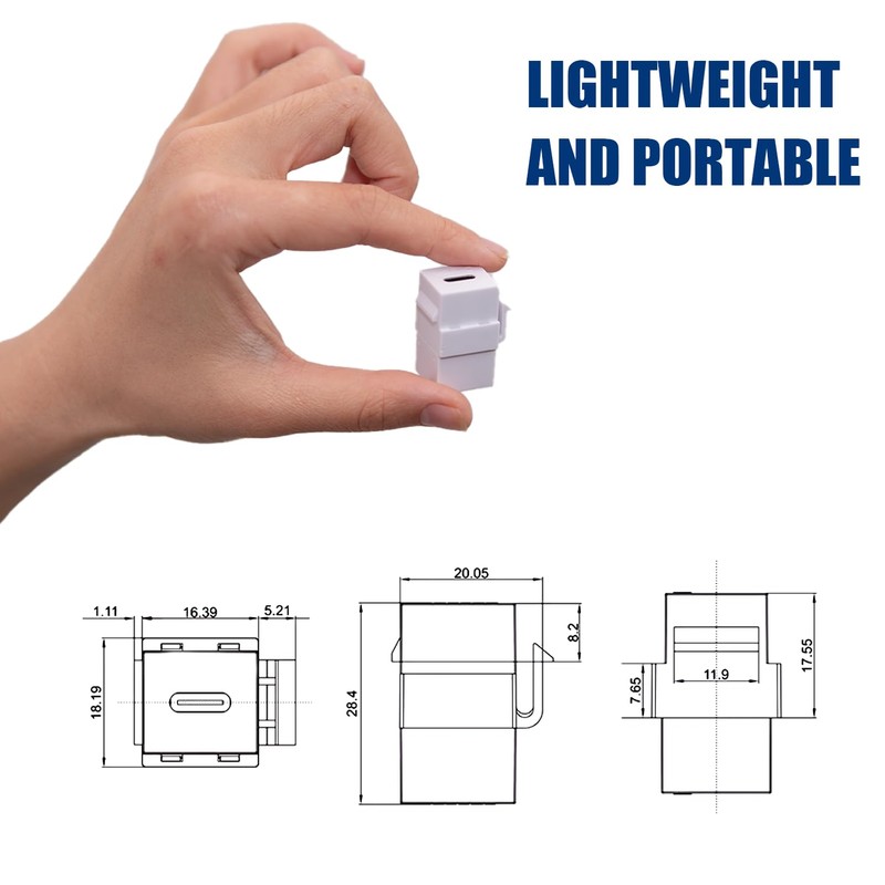 BERLAT USB C Keystone, USB C Keystone Jack Insert Adapters