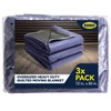 PackRite Deluxe Moving Blanket Pad, Quilted Blue 72"x80" 3 Pack